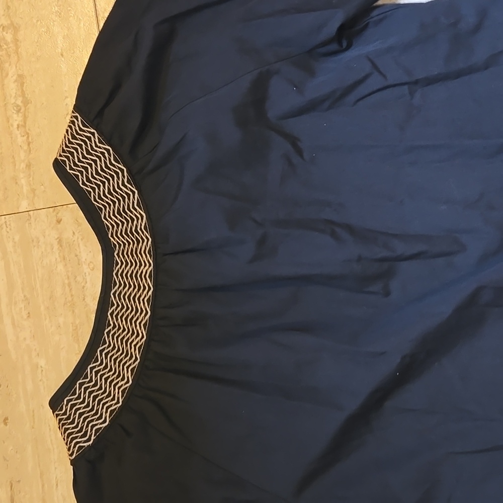 Anthropologie Stylish Embroidered Black Blouse - Picture 8 of 9